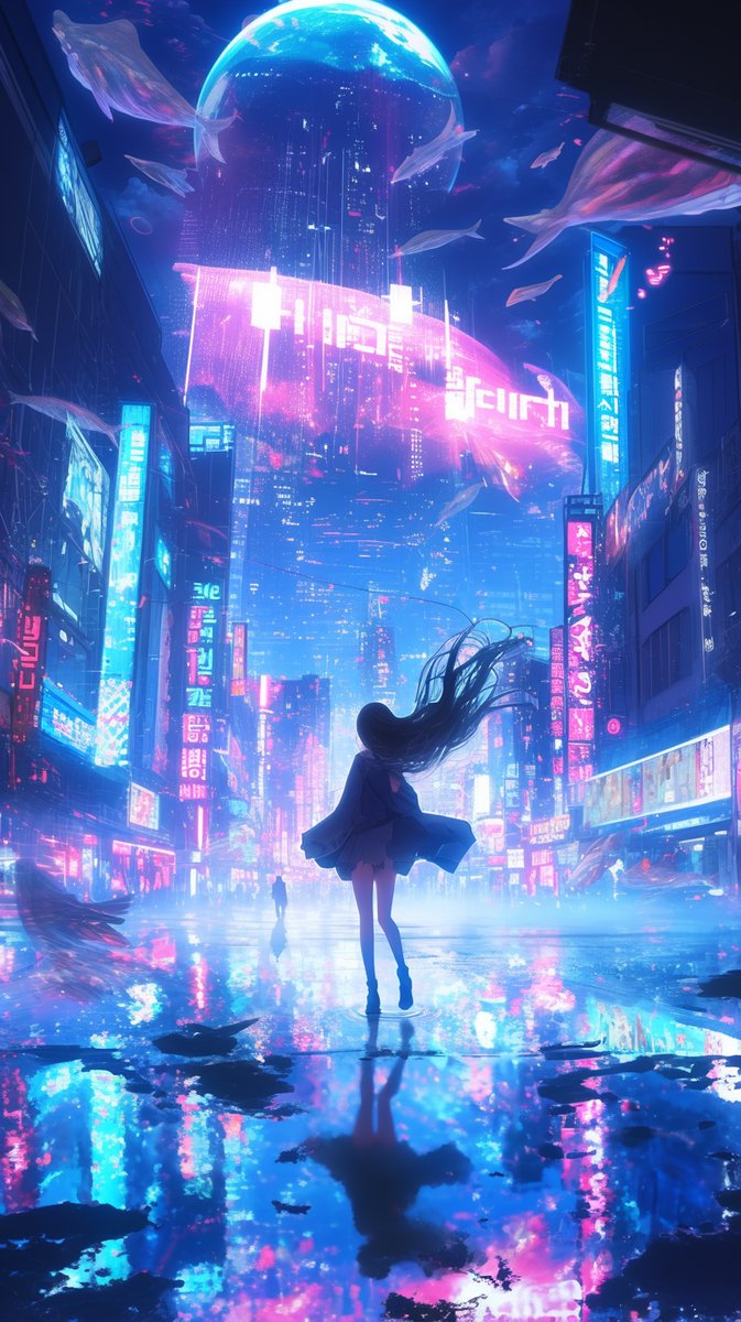 네온사인 아래의 도망자